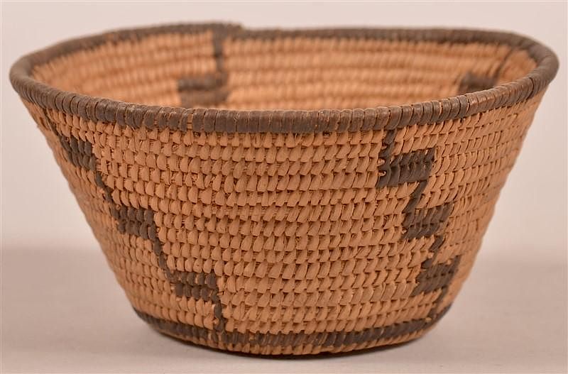 Appraisal: Southwestern Indian Coiled Willow Basket Antique Southwestern Indian Coiled Willow