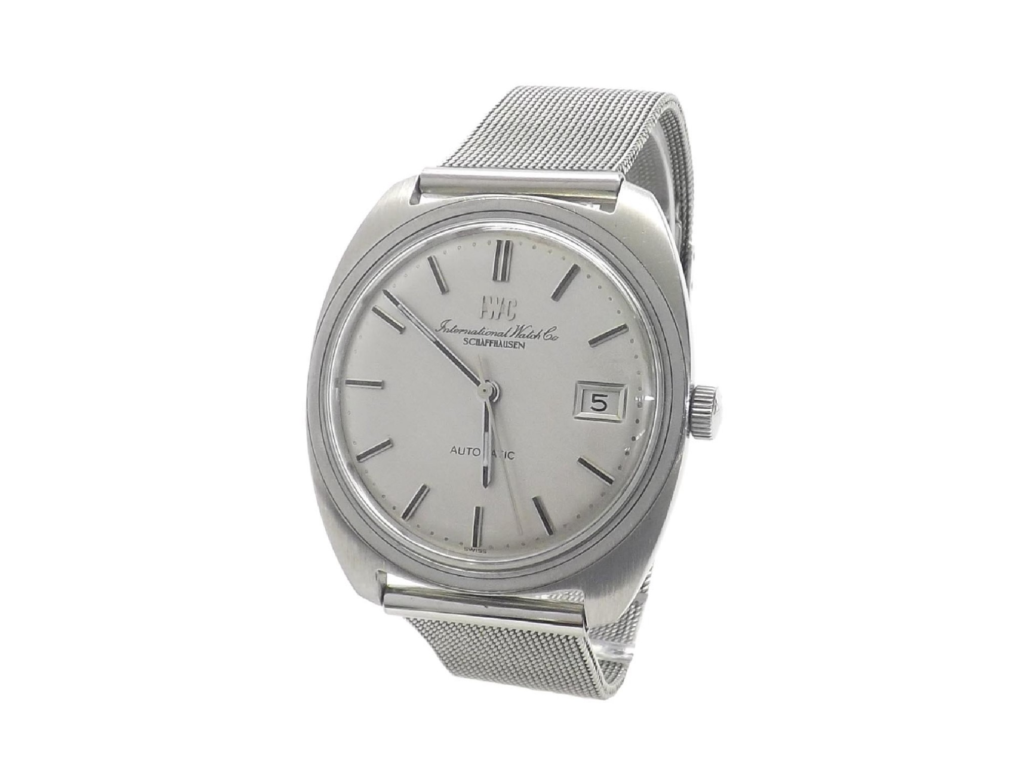 Appraisal: International Watch Co IWC Schaffhausen automatic stainless steel gentleman's bracelet