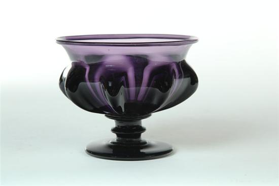 Appraisal: OPEN SUGAR BOWL Probably Pittsburgh Pennsylvania - blown glass Pillar-molded