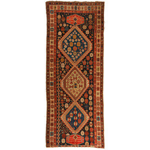 Appraisal: A Caucasian Wool Runner Early th Century feet inches x