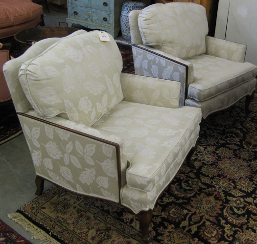 Appraisal: A PAIR OF LOUIS XV STYLE ARMCHAIRS American th century