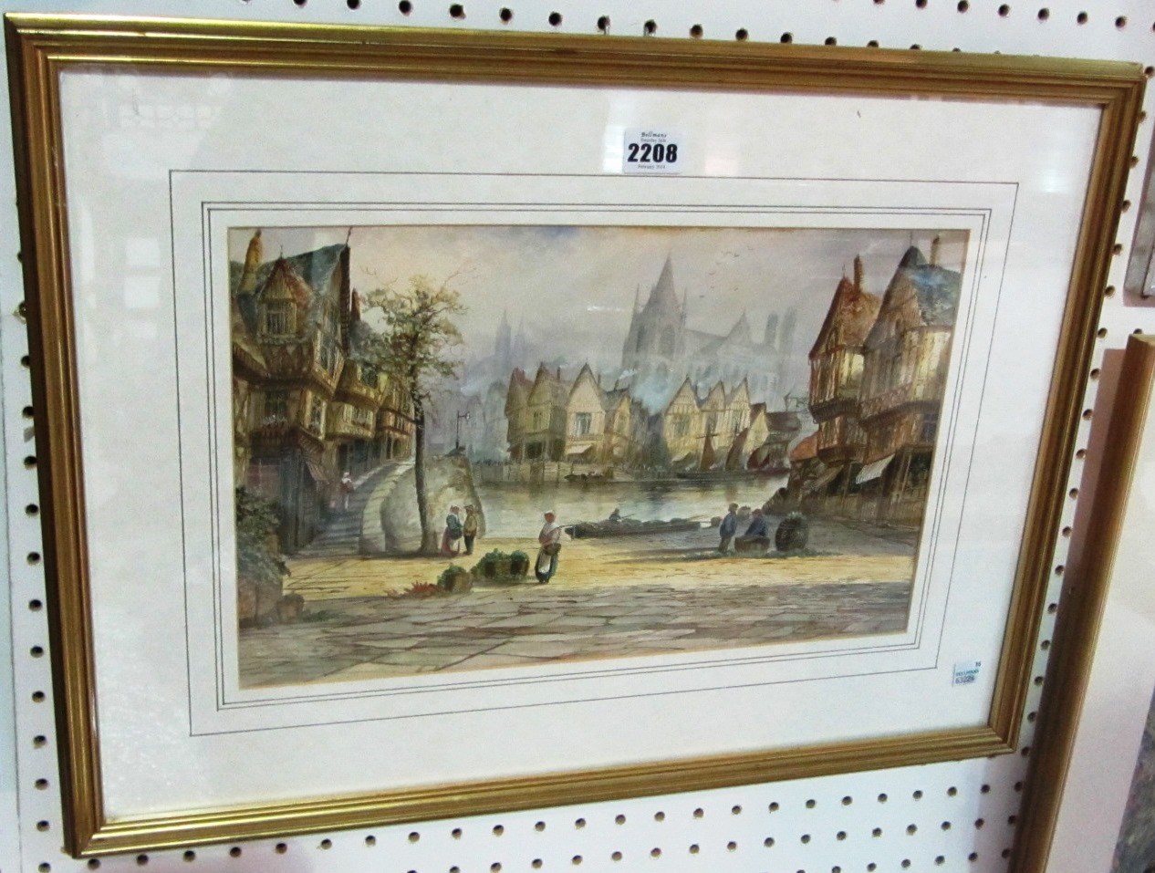 Appraisal: A group of three watercolours of coastal towns and a