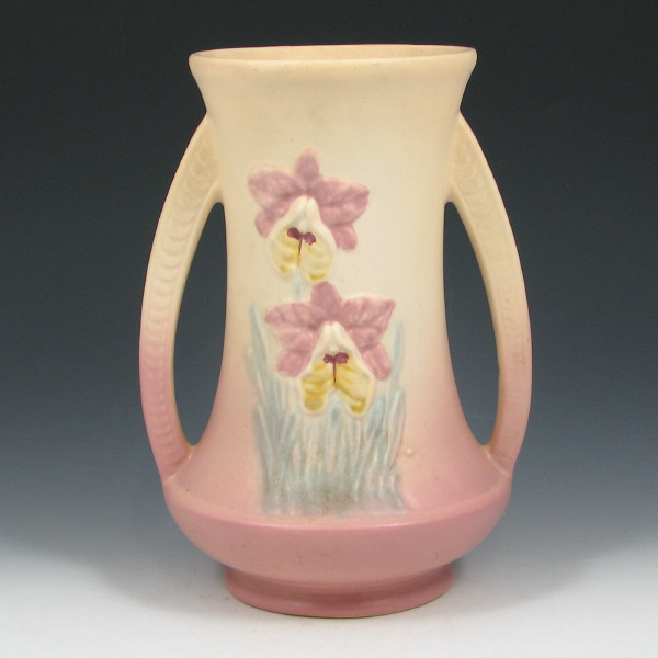 Appraisal: Hull Orchid - Vase - Mint Orchid vase in cream