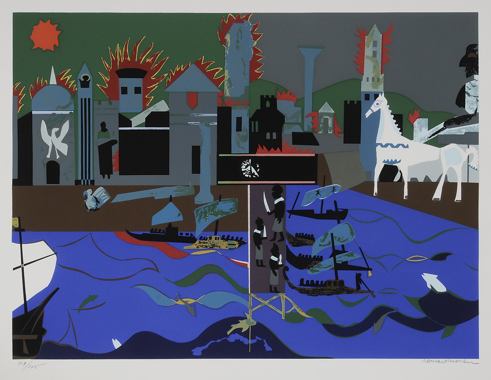 Appraisal: Romare Bearden New York North Carolina - Fall of Troy