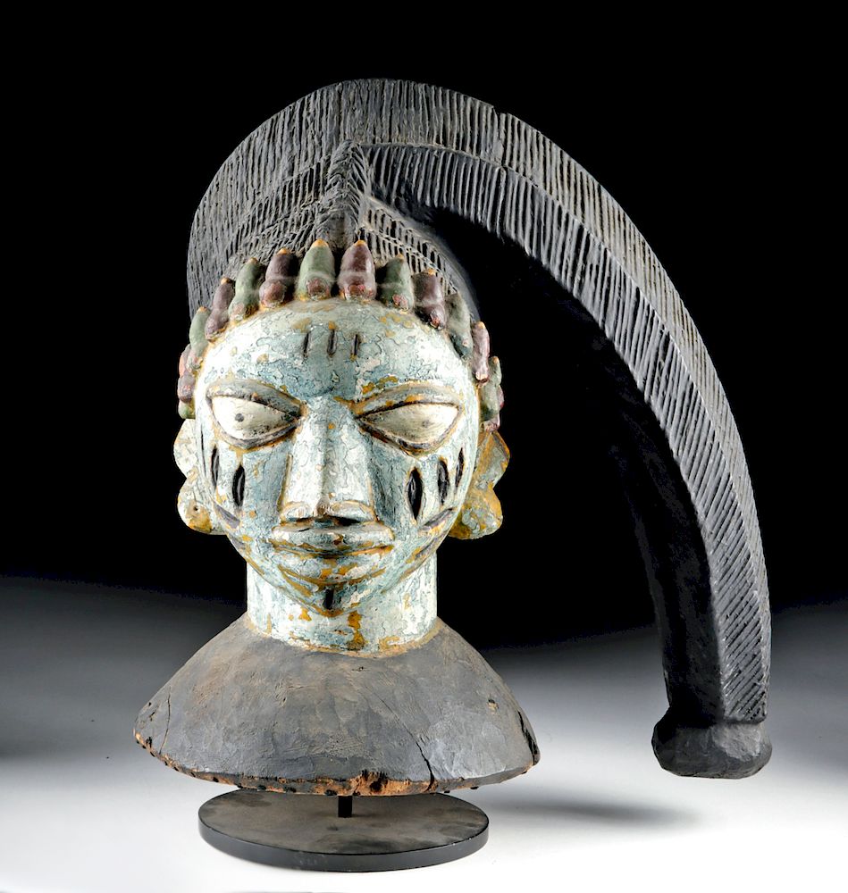 Appraisal: Mid- th C Yoruba Wood Egungun Headpiece West Africa Nigeria