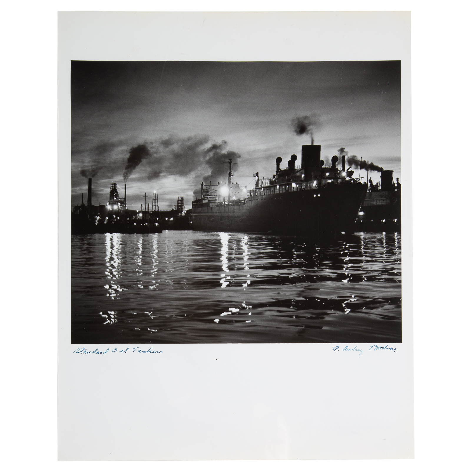 Appraisal: A AUBREY BODINE STANDARD OIL TANKERS PHOTOGRAPH American - Gelatin