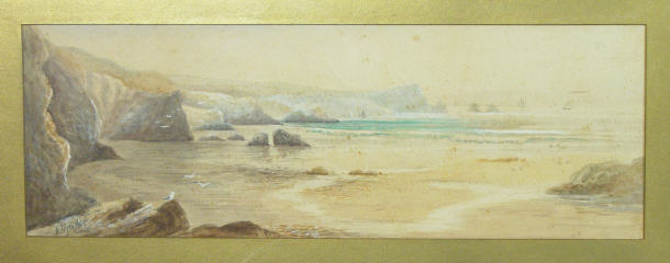 Appraisal: T Dyke Hart - Watercolour of a coast cove cm