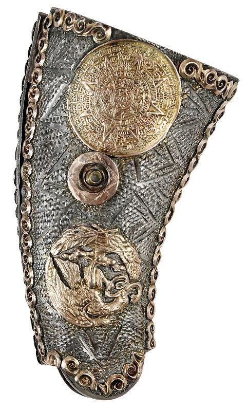 Appraisal: Mexican Silver and Gold Gun Grip probably early th century