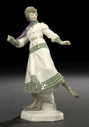 Appraisal: Fine Meissen Porcelain Figure of a Graceful Lady Skater first