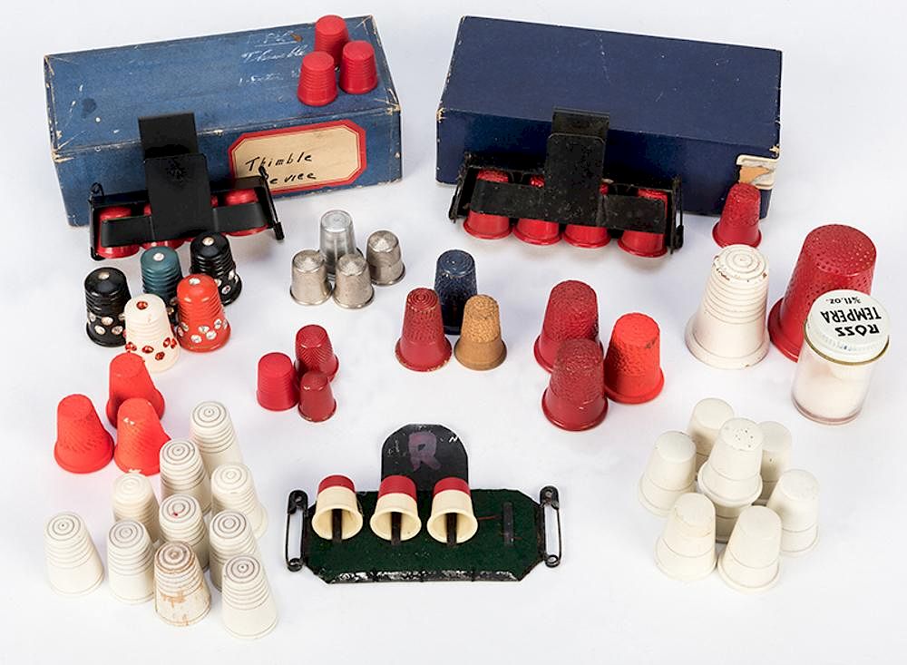 Appraisal: Magicians Thimble Gimmicks and Tricks Gimmicks Thimbles Magicians Thimble Gimmicks