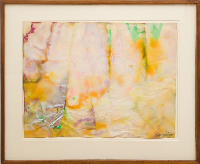 Appraisal: SAM GILLIAM b UNTITLED Watercolor and aluminum paint on fiberglass