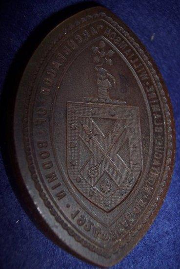 Appraisal: A seal matrix for Montague Blamire Williamson Archdeacon of Bodmin