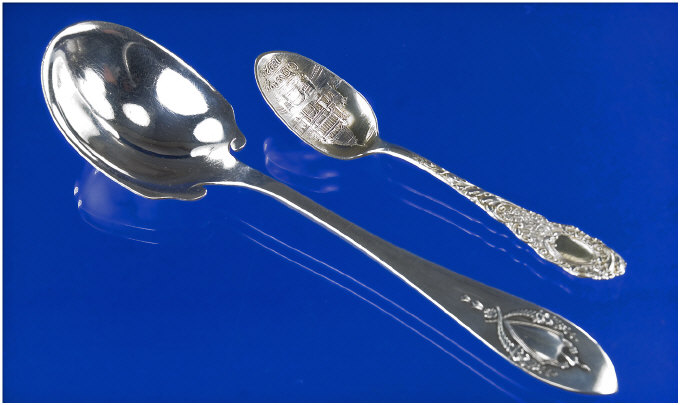 Appraisal: American Silver Spoons One Commemorating The Worlds Fair In Chicago