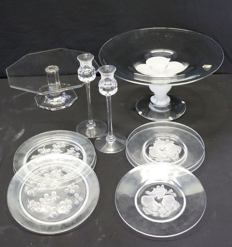 Appraisal: DAUM TIFFANY LALIQUE KOSTA Grouping To inc a Daum tazza