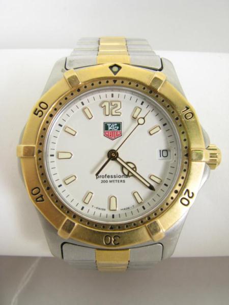 Appraisal: Gent's Tag Heuer stainless wristwatch with gold vermeil Professional series