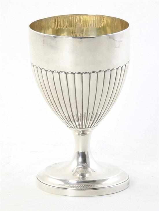 Appraisal: George III silver goblet by Paul Storr London dated reeded