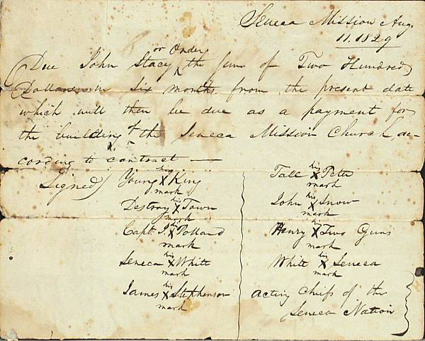 Appraisal: SENECA NATION Manuscript Document Signed by Chiefs of the Seneca