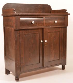 Appraisal: PA Softwood Flame Grain Dec Jelly Cupboard Pennsylvania Federal Softwood