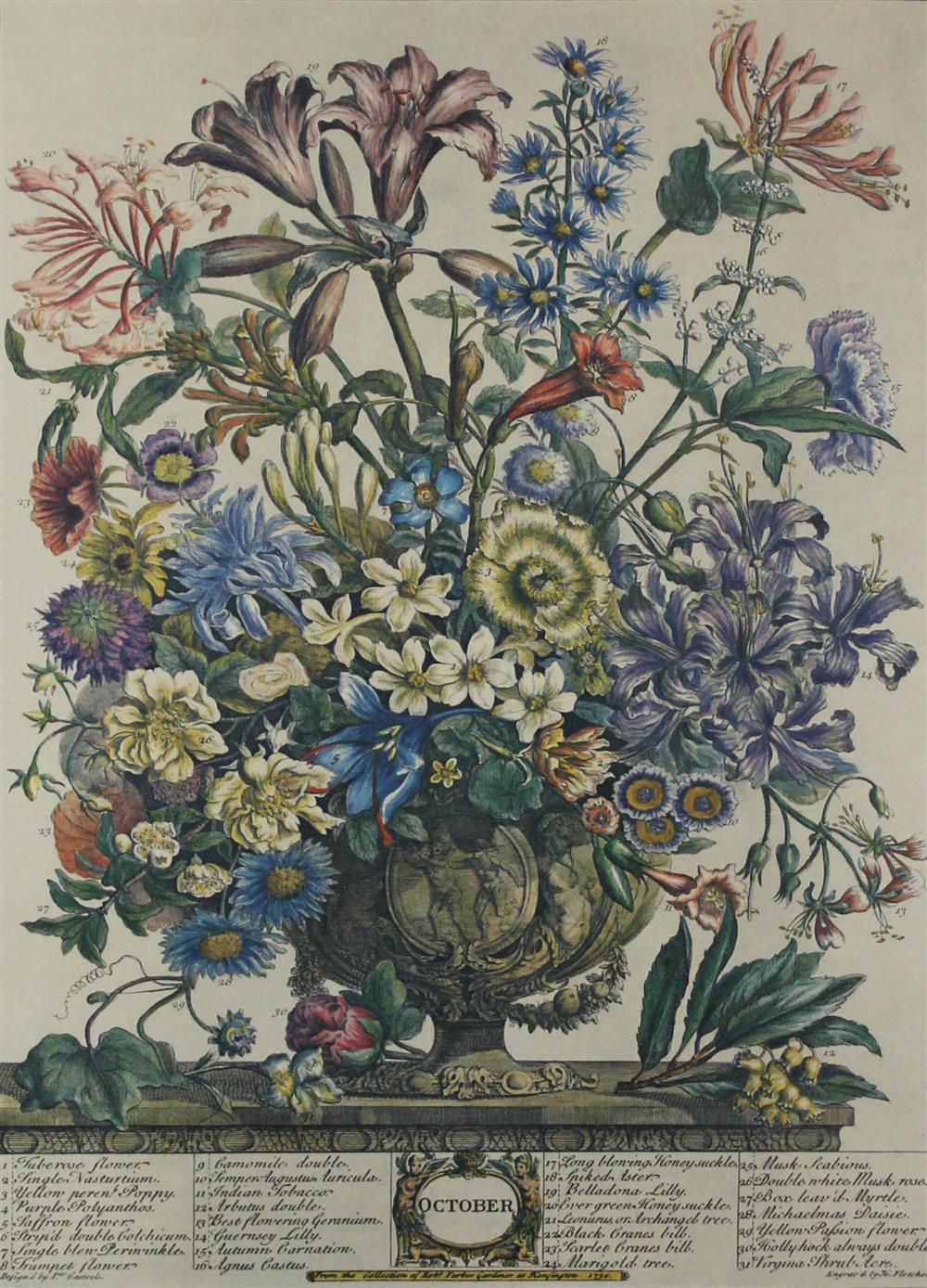 Appraisal: HENRY FLETCHER ROBERT FURBER PUBLISHER ENGLISH - FURBER'S FLOWERS OCTOBER