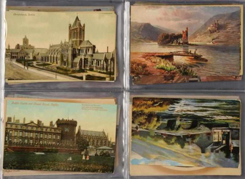 Appraisal: Lot of Assorted Postcards Mostly European cities and Holidays Minor