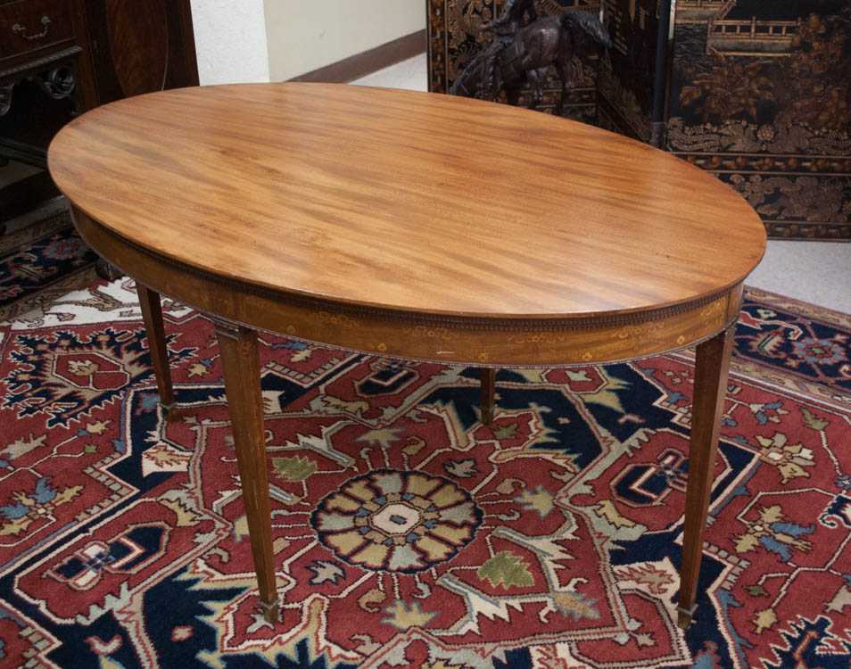 Appraisal: FEDERAL STYLE INLAID MAHOGANY CENTER TABLE American early th century