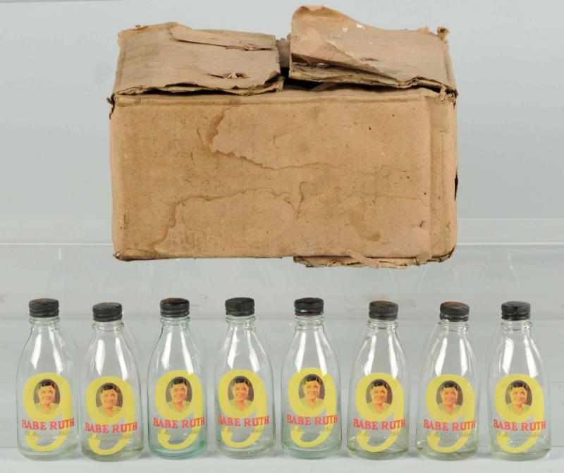 Appraisal: Lot of Vintage Babe Ruth Endorsed Tonic Bottles Includes eight