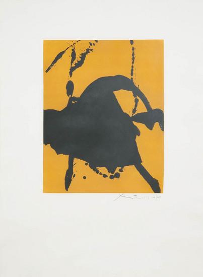 Appraisal: Robert Motherwell - gesture i state i b aquatint and