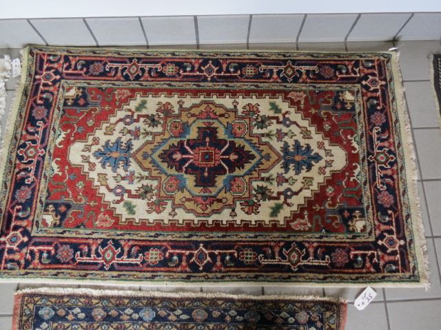 Appraisal: Heriz Persian Handmade Rug central medallion nice coloring ' X