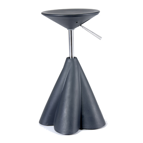 Appraisal: PHILIPPE STARCK Adjustable stool in polished chrome and dark gray