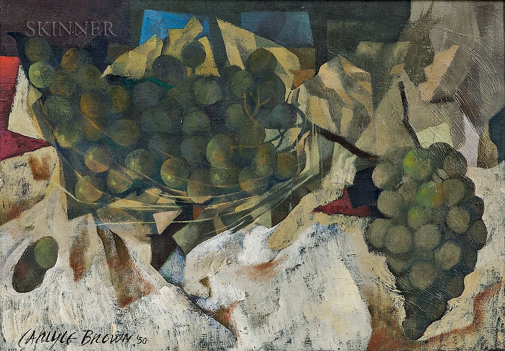 Appraisal: Carlyle Brown American - Still Life with Grapes Carlyle Brown