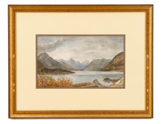 Appraisal: Henry Barlow Carter Landscape Watercolor Signed Henry Barlow Carter British