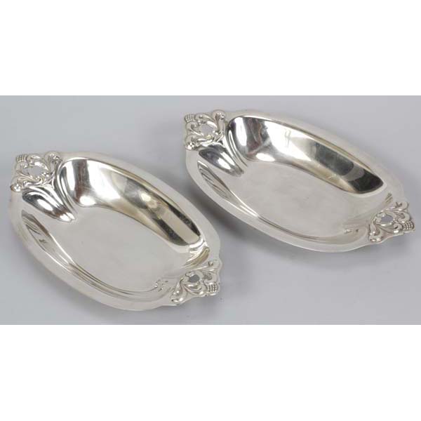 Appraisal: Pair Royal Danish International sterling silver oval serving dishes with