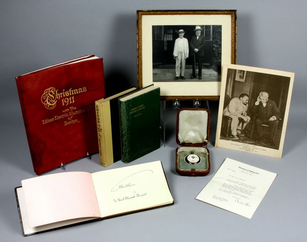 Appraisal: Collection of Thomas Edison Related Items to include autographs of