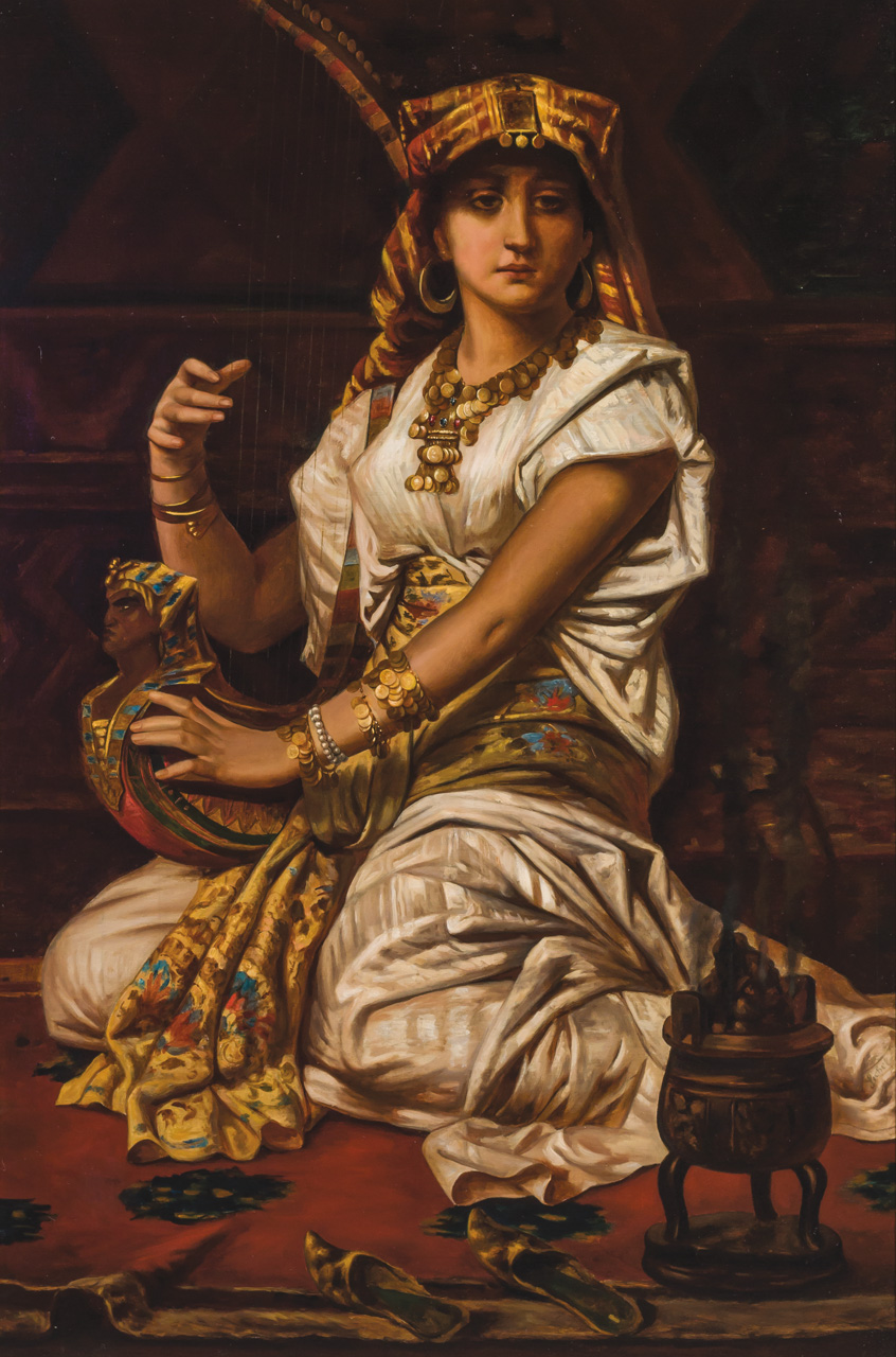 Appraisal: NATHANIEL SICHEL German - Portrait of an Egyptian Woman oil