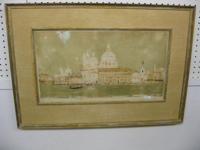 Appraisal: Michel Ciry Handcolored Lithograph Venice scene signed numbered of image