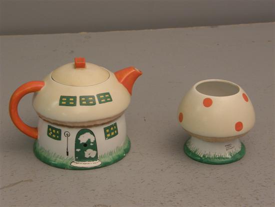 Appraisal: Shelley Mabel Lucy Attwell tea pot and mushroom shaped sugar