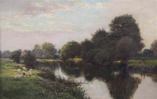 Appraisal: James Whaite fl - oil on canvas The Avon near