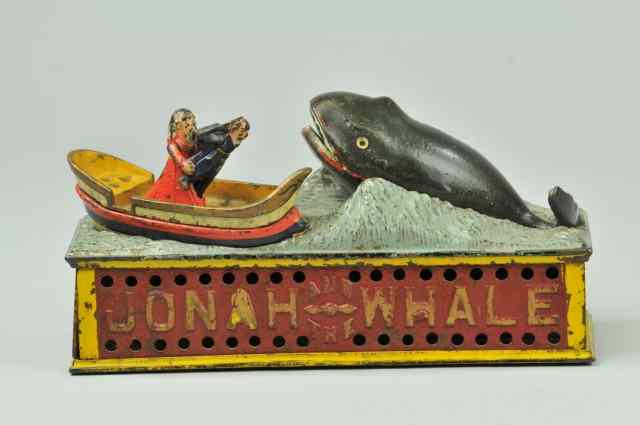 Appraisal: JONAH AND THE WHALE MECHANICAL BANK Shepard Hardware Co designed