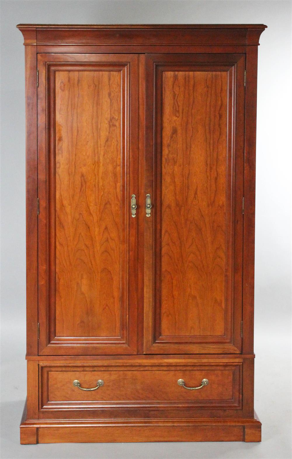 Appraisal: CHIPPENDALE STYLE STAINED MAPLE CABINET ESTATE OF TOM CLANCY in