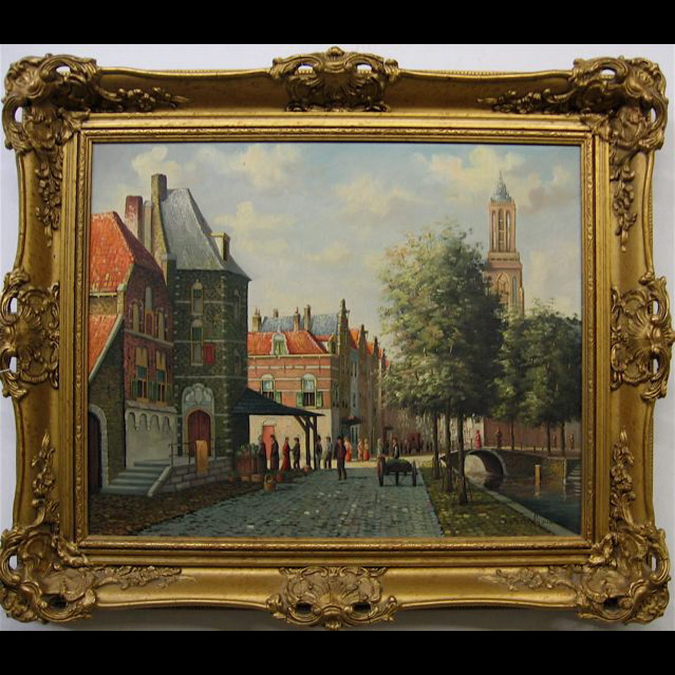 Appraisal: MARKET DAY PIETER C STEENHOUWER - DUTCH OIL ON CANVAS