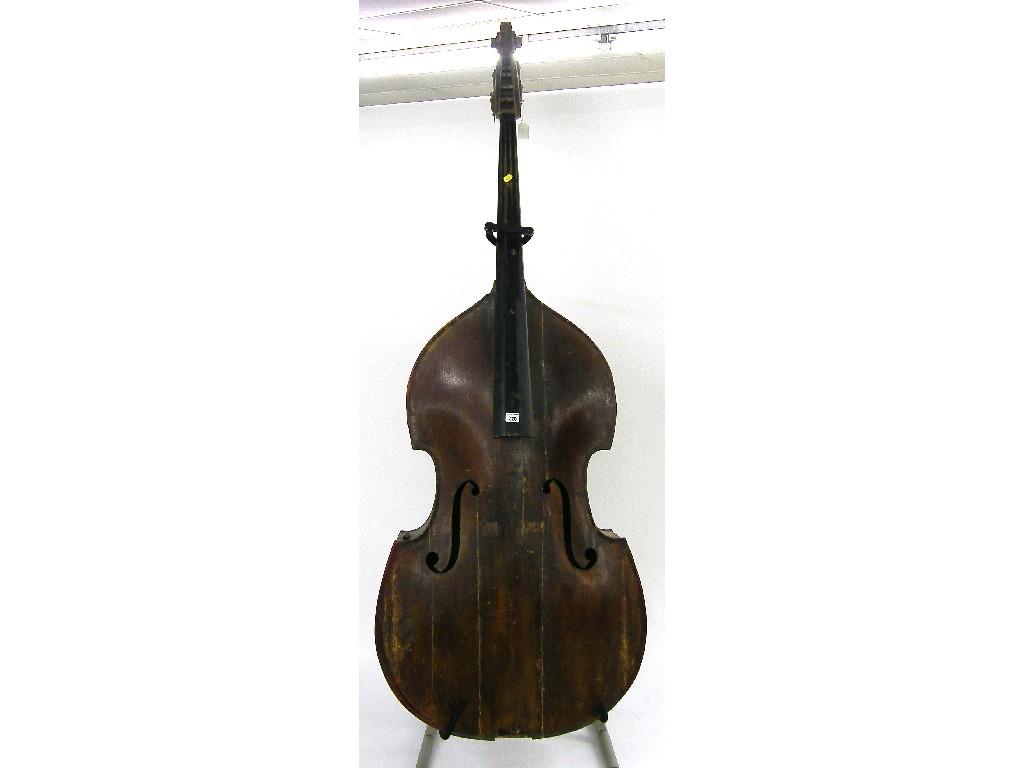 Appraisal: th century German double bass in need of restoration a