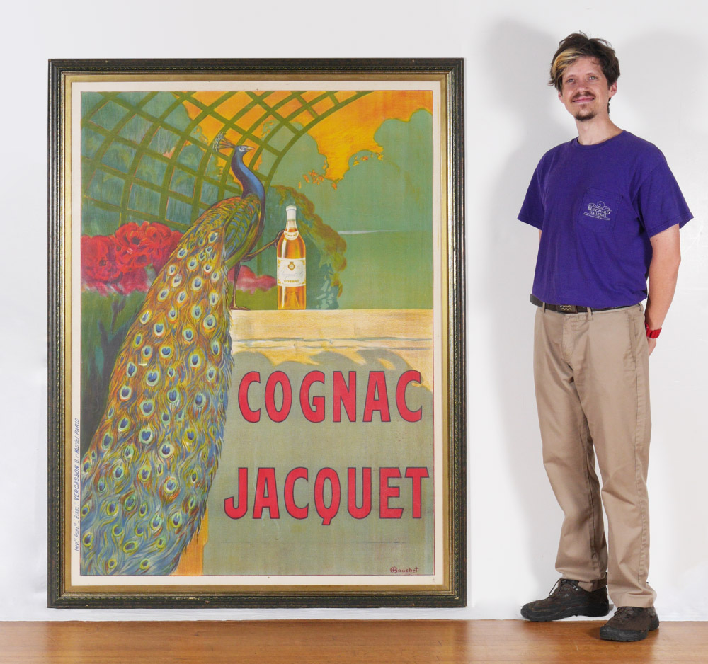 Appraisal: BOUCHET Camille French - ''Cognac Jacquet'' Lithograph advertising poster featuring