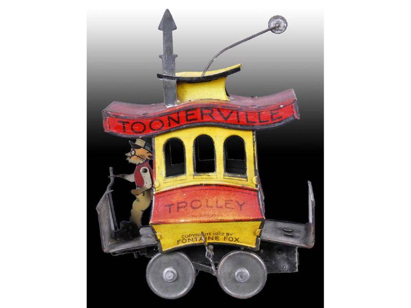 Appraisal: German Toonerville Trolley Tin Wind-Up Toy Description '' T Circa