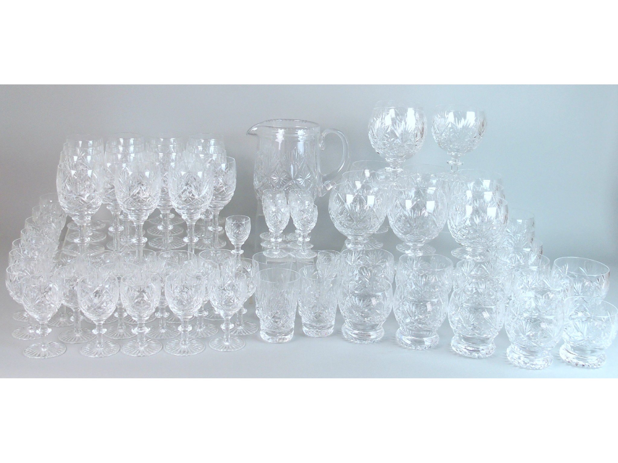 Appraisal: A suite of Webb Corbett crystal 'Prince Regent' glasses comprising