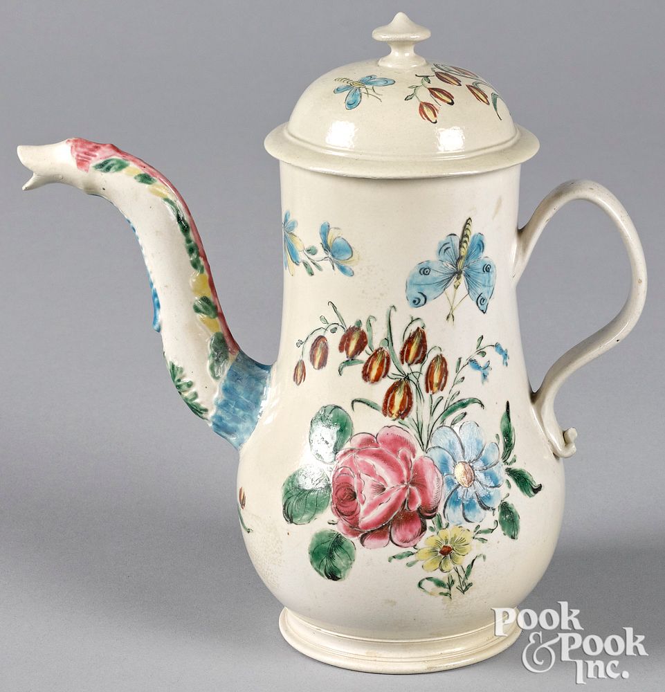 Appraisal: Staffordshire salt glaze stoneware coffee pot Staffordshire salt glaze stoneware