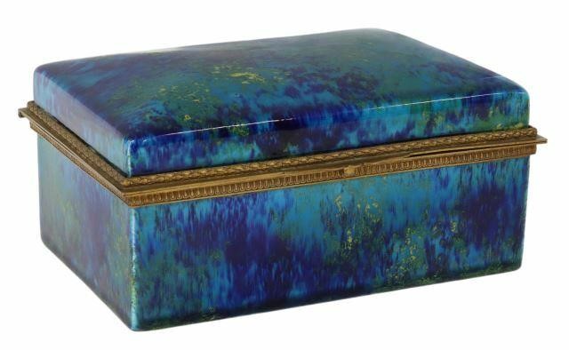 Appraisal: French Sevres porcelain dresser box attributed to Paul Jean Milet