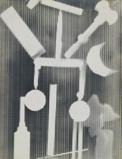 Appraisal: MAN RAY - Untitled rayograph with a screen Silver print