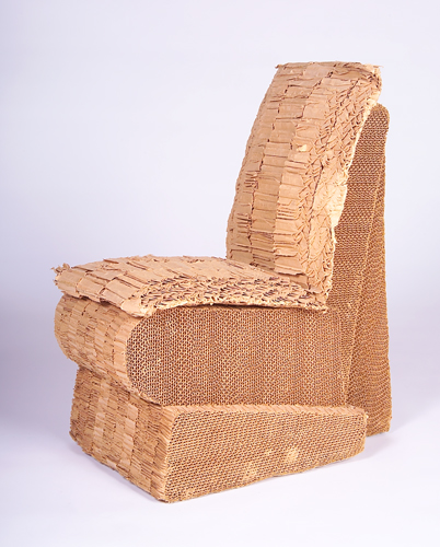 Appraisal: FRANK GEHRY Prototype dining chair of laminated cardboard construction Unmarked