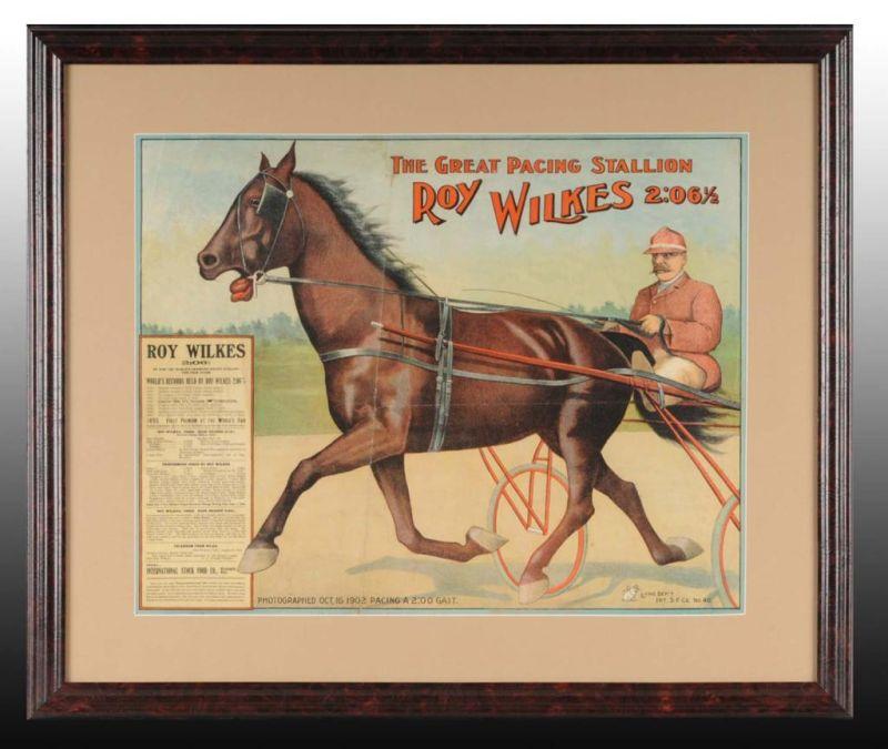 Appraisal: Roy Wilkes Paper Litho Poster Description Circa Matted and framed