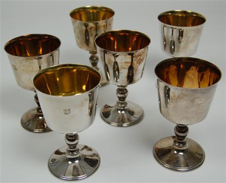 Appraisal: A matched set of modern wine goblets Birmingham and the